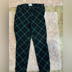 Crown & Ivy plaid jeans size 10